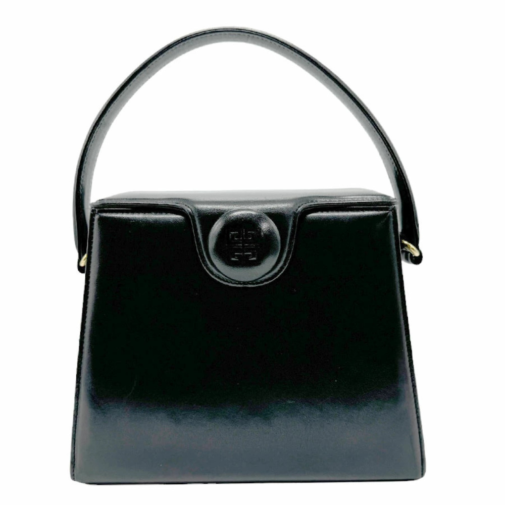 Givenchy top-handle bag black leather 4G logo button